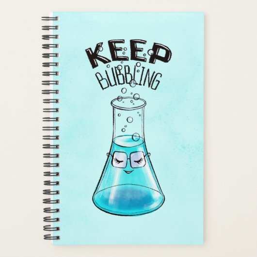 Cute Chemistry Funny Nerdy Lab Character Planner (Voorkant)