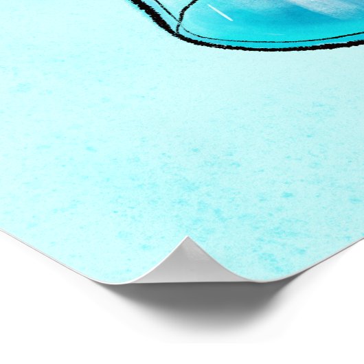 Cute Chemistry Funny Nerdy Lab Character Poster (Hoek)