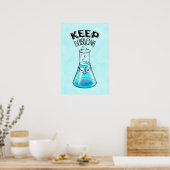 Cute Chemistry Funny Nerdy Lab Character Poster (Keuken)