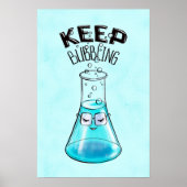 Cute Chemistry Funny Nerdy Lab Character Poster (Voorkant)