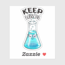 Cute Chemistry Funny Nerdy Lab Character Sticker