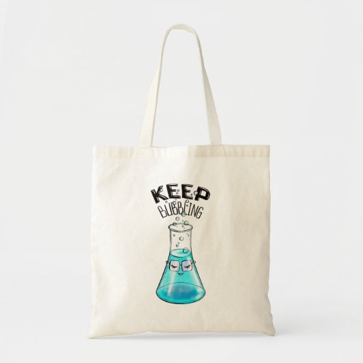 Cute Chemistry Funny Nerdy Lab Character Tote Bag (Voorkant)