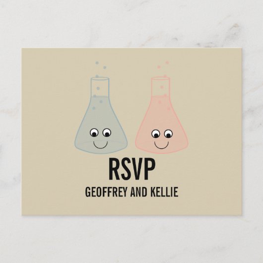 Cute Chemistry RSVP Briefkaart (Voorkant)