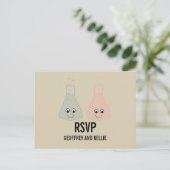 Cute Chemistry RSVP Briefkaart (Staand voorkant)