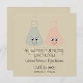 Cute Chemistry Save the Date Invite (Voorkant / Achterkant)