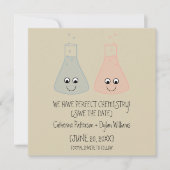 Cute Chemistry Save the Date Invite (Voorkant)
