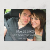 Cute Chemistry Save the Date Photo Briefkaart (Achterkant)