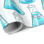 Cute Chemistry Science Lab Art Cadeaupapier (Rol Hoek)