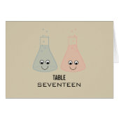 Cute Chemistry Table Number Kaart (Voorkant Horizontaal)