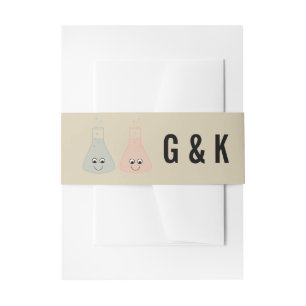 Cute Chemistry Wedding Belly Bands Uitnodigingen Wikkel