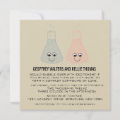Cute Chemistry Wedding Invite Kaart (Voorkant)