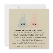Cute Chemistry Wedding Invite