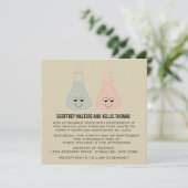 Cute Chemistry Wedding Invite Kaart (Staand voorkant)