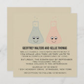 Cute Chemistry Wedding Invite Kaart (Voorkant / Achterkant)
