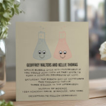 Cute Chemistry Wedding Invite