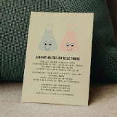 Cute Chemistry Wedding Invite Vertical Kaart