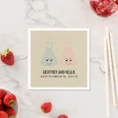 Cute Chemistry Wedding Paper Napkins Servetten (Insitu)
