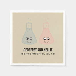 Cute Chemistry Wedding Paper Napkins Servetten