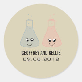 Cute Chemistry Wedding Stickers