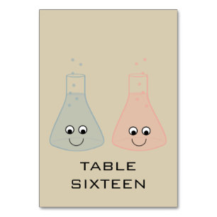Cute Chemistry Wedding Table Kaart