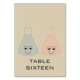 Cute Chemistry Wedding Table Kaart