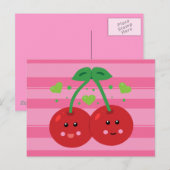 Cute Cherries Briefkaart (Voorkant / Achterkant)