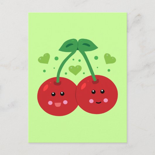Cute Cherries Briefkaart (Voorkant)