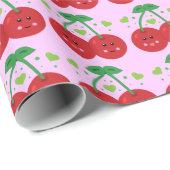 Cute Cherries Cadeaupapier (Rol Hoek)