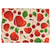 Cute Cherries Fruit Pattern Groot Cadeauzakje (Achterkant)