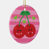 Cute Cherries Keramisch Ornament (Rechts)