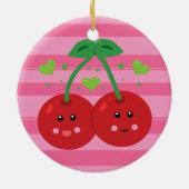 Cute Cherries Keramisch Ornament (Achterkant)