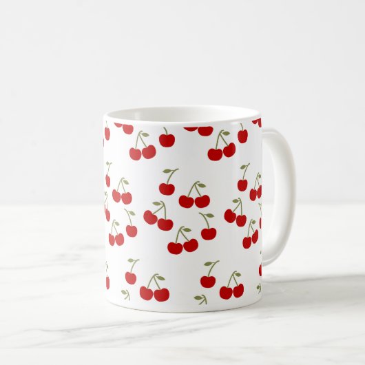 Cute Cherries Pattern Koffiemok (Voorkant rechts)