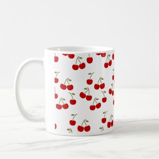 Cute Cherries Pattern Koffiemok (Links)