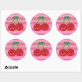 Cute Cherries Ronde Sticker (Vel)