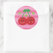 Cute Cherries Ronde Sticker (Tas)