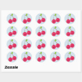Cute Cherries Ronde Sticker (Vel)