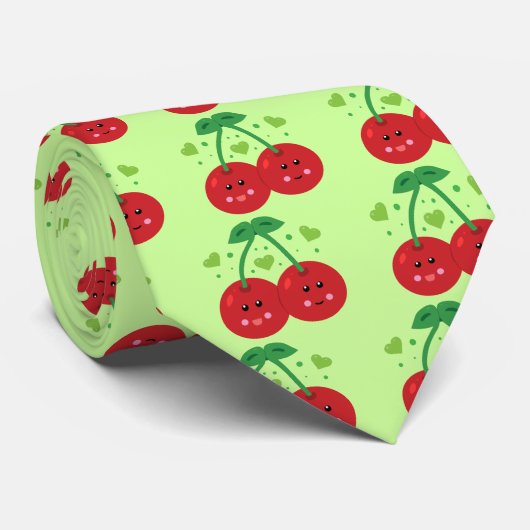 Cute Cherries Stropdas (Opgerold)