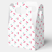 Cute Cherry Aesthetic Cherries Pattern White Bedankdoosjes (Geopend)