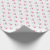 Cute Cherry Aesthetic Cherries Pattern White Cadeaupapier (Hoek)