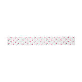 Cute Cherry Aesthetic Cherries Pattern White Uitnodigingen Wikkel (Vlak)