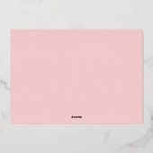 Cute Cherry Blossom Gold Script Floral Baby shower Folie Uitnodiging (Achterkant)