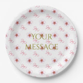 Cute Cherry Blossom Ribbon Design  Papieren Bordje (Voorkant)