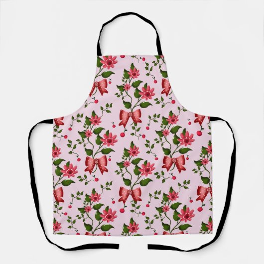 Cute Cherry Bow floral Pattern  Schort (Voorkant)