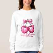 Cute Cherry Bow Sweatshirt – Looks Cute On Me (Voorkant)