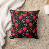 Cute Cherry Butterfly Pattern, Glossy Kawaii Fruit Kussen (Deken)