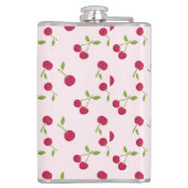 Cute Cherry Coquette Pink Custom Monogram Heupfles (Achterkant)