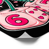 Cute Cherry Dobbelsteen Valentijn Roze Kawaii 67 M Poster (Hoek)