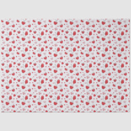 Cute Cherry Hearts Boho Scandinavian Valentine  Tissuepapier