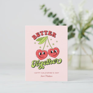 Cute Cherry Hearts Friends Better Together Briefkaart