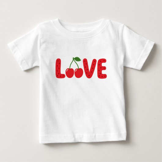 Cute Cherry LOVE Kinder T-Shirt (Voorkant)